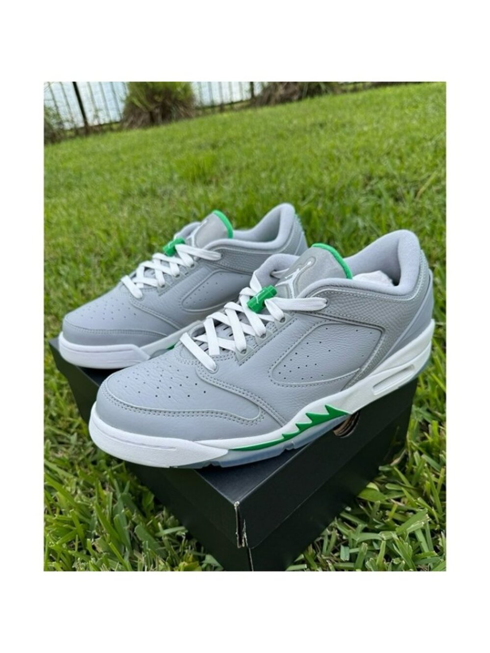 11 MEN'S Men's Jordan Sixty Plus Low Wolf Grey/White-Lucky Green (IH2047 001)